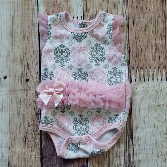 pink ruffle onesie